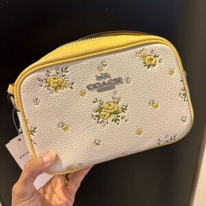 NWT ❤️ COACH Mini Jamie Camera Bag With Floral Print crossbody